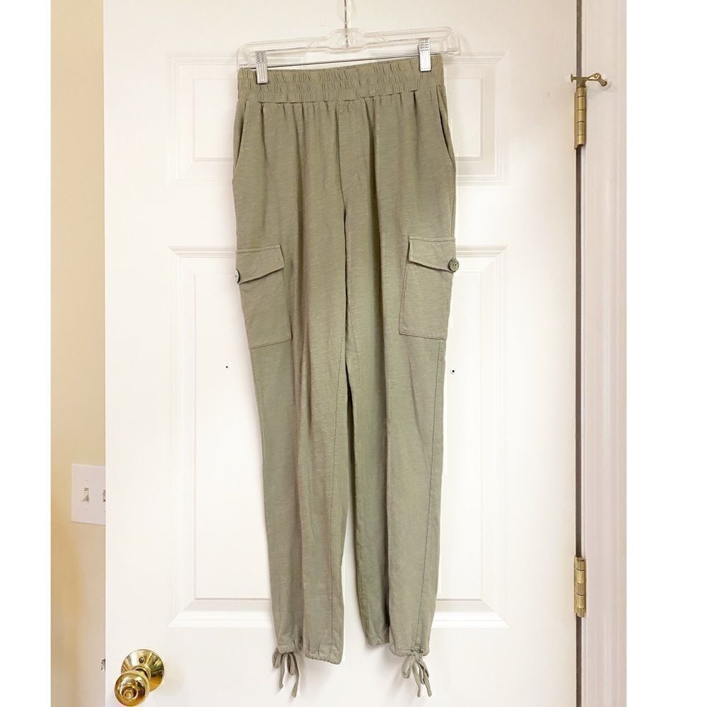 NWOT neon Buddha drawstring cargo joggers